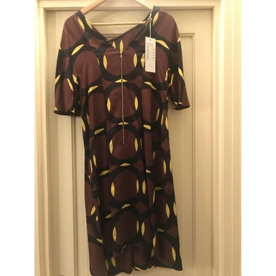 Pre-owned Marni Silk Mid-length Dress In Multicolour