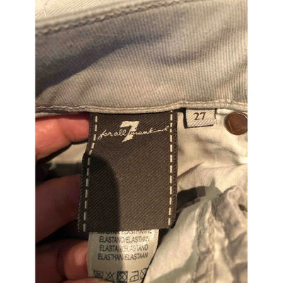 Pre-owned 7 For All Mankind Slim Jeans In Grey