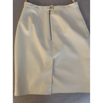 Pre-owned Walk Of Shame Mini Skirt In White