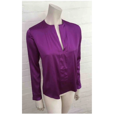 Pre-owned Ralph Lauren Silk Blouse In Purple