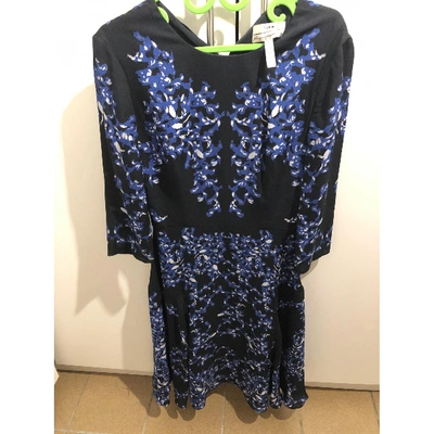 Pre-owned Erdem Silk Mini Dress In Blue