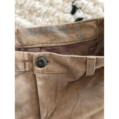 Pre-owned Blanknyc Leather Mini Short In Beige