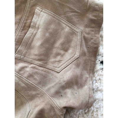 Pre-owned Blanknyc Leather Mini Short In Beige