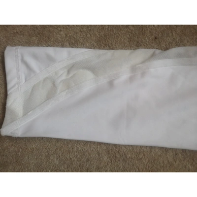 Pre-owned Lululemon White Synthetic Trousers