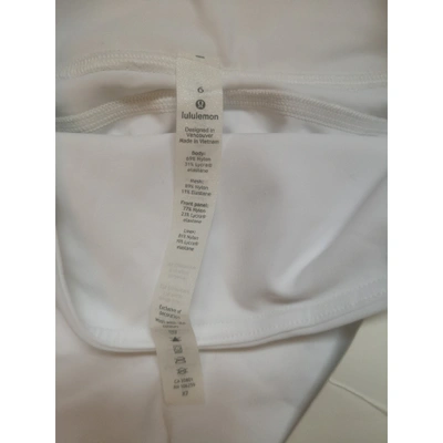 Pre-owned Lululemon White Synthetic Trousers