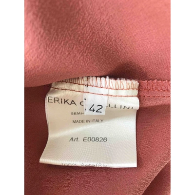 Pre-owned Erika Cavallini Silk Mid-length Dress In Brown