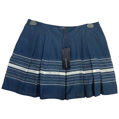 Pre-owned Ermanno Scervino Mini Skirt In Navy