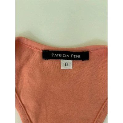 Pre-owned Patrizia Pepe Jersey Top In Orange