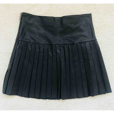 Pre-owned Catherine Malandrino Black Leather Skirt