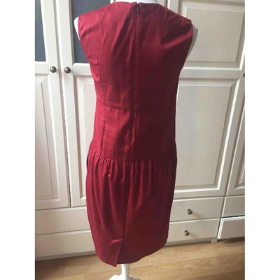 Pre-owned Saint Laurent Linen Mid-length Dress In Red