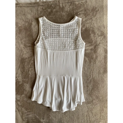 Pre-owned Karen Millen White Viscose Top