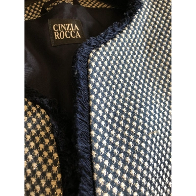 Pre-owned Cinzia Rocca Coat In Blue