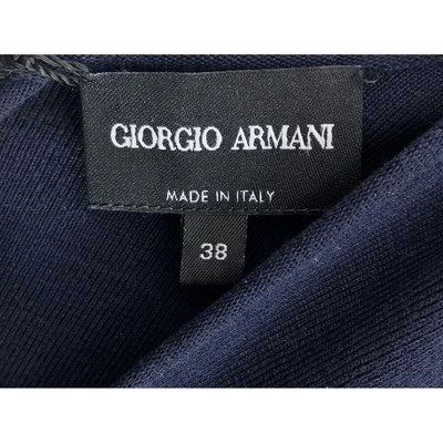 Pre-owned Giorgio Armani Navy Wool Dress