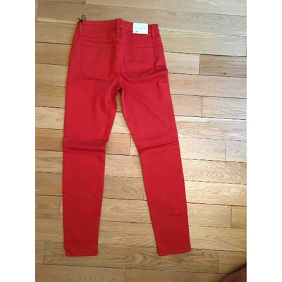 Pre-owned Joe's Slim Jeans In Red