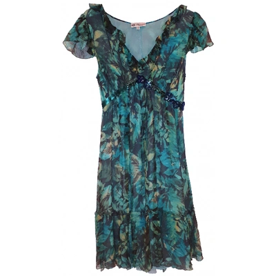 Pre-owned Blumarine Green Silk Dress