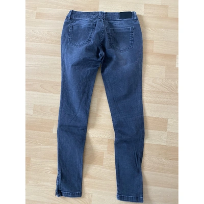 Pre-owned Anine Bing Grey Cotton - Elasthane Jeans