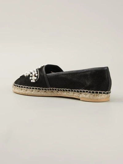 Shop René Caovilla Pearl Embellished Espadrilles