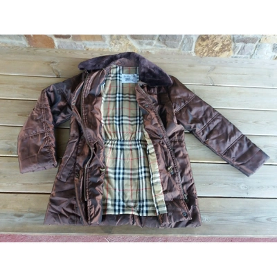 Pre-owned Burberry Brown Polyester Jacket
