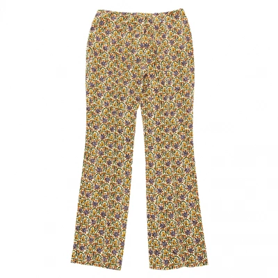 Pre-owned Prada Silk Straight Pants In Multicolour