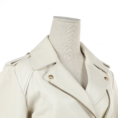 Pre-owned Diane Von Furstenberg White Leather Jacket