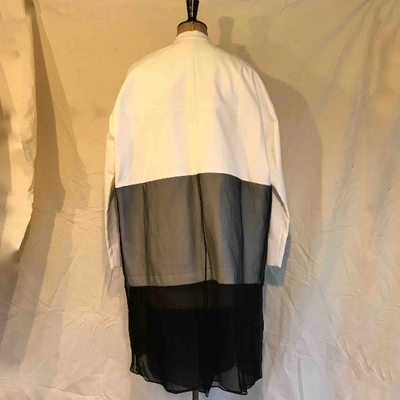 Pre-owned Lutz Huelle Coat In White