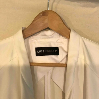 Pre-owned Lutz Huelle Coat In White