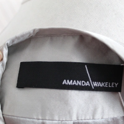 Pre-owned Amanda Wakeley Silver Silk Jacket