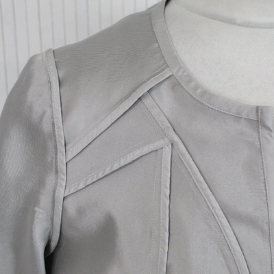 Pre-owned Amanda Wakeley Silver Silk Jacket