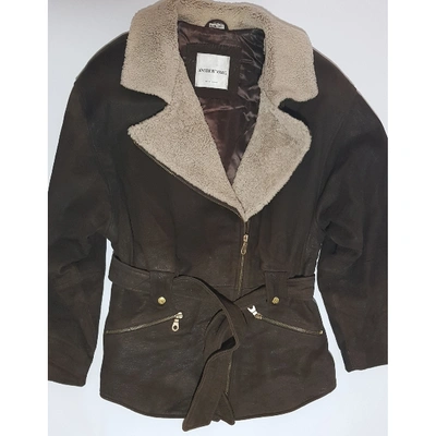 Pre-owned Andrew Marc Leather Jacket In Brown