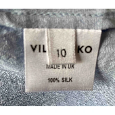 Pre-owned Vilshenko Silk Blouse In Blue