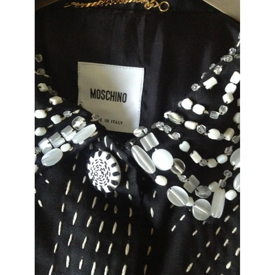Pre-owned Moschino Coat In Black