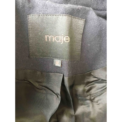 Pre-owned Maje Wool Suit Jacket In Blue