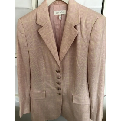 Pre-owned Escada Cashmere Coat In Pink