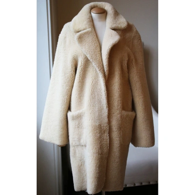 Pre-owned Natasha Zinko Beige Shearling Coat