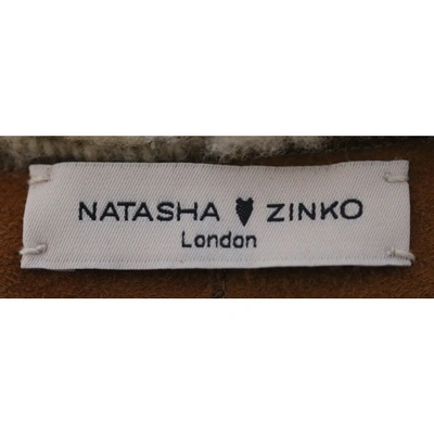 Pre-owned Natasha Zinko Beige Shearling Coat