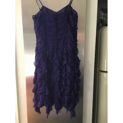 Pre-owned Marc Jacobs Silk Mini Dress In Purple