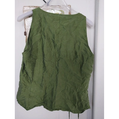 Pre-owned Marella Silk Blouse In Green