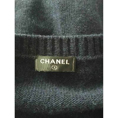 Pre-owned Chanel Cashmere Jumper In Navy