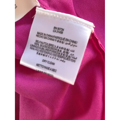 Pre-owned Bcbg Max Azria Silk Maxi Dress In Pink