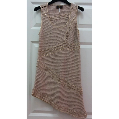 Pre-owned Fendi Mini Dress In Camel