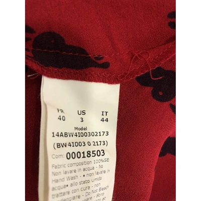 Pre-owned Band Of Outsiders Silk Mid-length Dress In Red