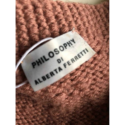 Pre-owned Philosophy Di Alberta Ferretti Pink Wool Knitwear