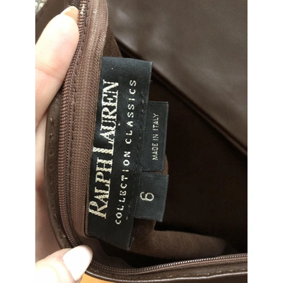 Pre-owned Ralph Lauren Leather Blouse In Brown