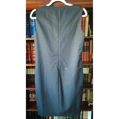 Pre-owned Tonello Wool Mid-length Dress In Navy
