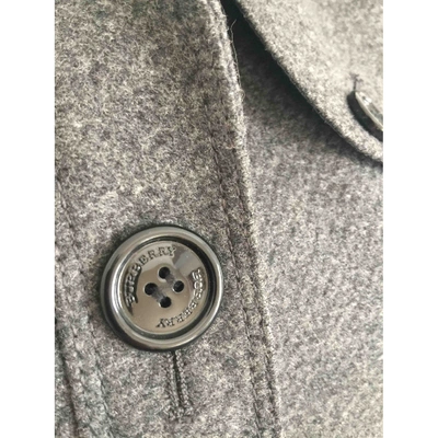 Pre-owned Burberry Wool Coat In Grey