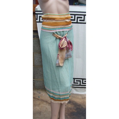 Pre-owned M Missoni Mid-length Skirt In Green