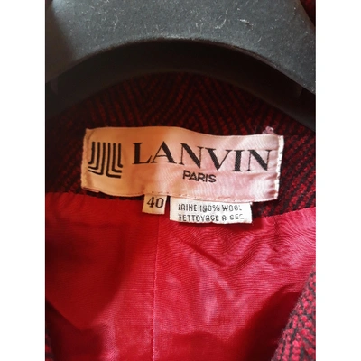 Pre-owned Lanvin Wool Caban In Red
