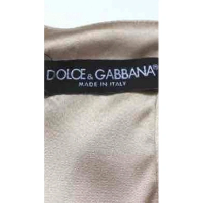 Pre-owned Dolce & Gabbana Linen Dress In Beige