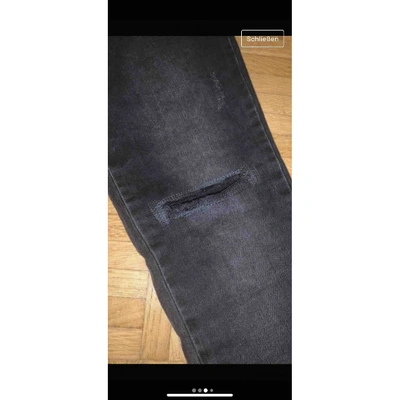 Pre-owned Anine Bing Spring Summer 2020 Slim Jeans In Anthracite