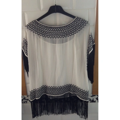 Pre-owned Alice And Olivia Silk Tunic In White